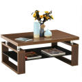 Mesa de té de madera de hierro diseño foto